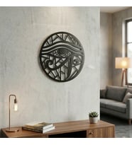 Horus Gözü Duvar Tablosu Mdf Kesim Geometrik Duvar Süsü Eye Of Horus Dekor