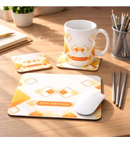 Kişiye Özel Hediye Seti  Kupa Bardak + Mouse Pad + Bardak Altlığı (3’lü Set)