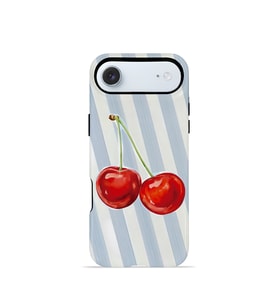 iPhone 17 Air Vorian Çift Katmanlı MagSafe Kılıf Cherry Blue Stripe