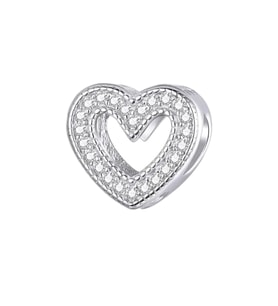Otantik Kalp Charm  925 Ayar Gümüş