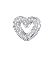 Otantik Kalp Charm  925 Ayar Gümüş