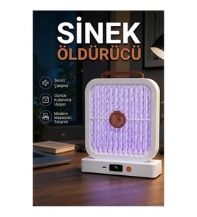 Şarjlı UV Sinek Öldürücü Masaüstü Beyaz Cihaz