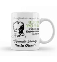 Öğretmenler Günü Öğretmene Hediye 012 Kupa Bardak Porselen