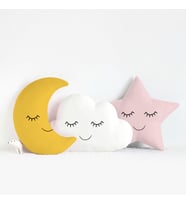 Bebek & Çocuk Odası Üçlü Dekoratif Yastık Uyku Arkadaşı Set (Pembe)