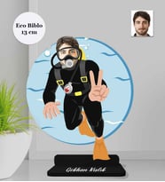 Kişiye Özel Dalgıç Erkek Ahşap Eco Biblo -1