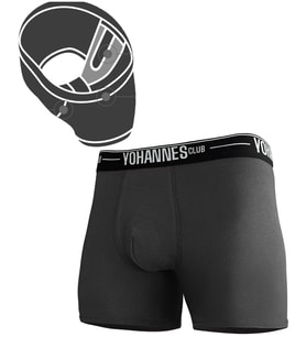 Yohannes Club, Erkek Özel Bölmeli Pamuklu Boxer, Renk Seçenekli, Tekli Paket (Antrasit)