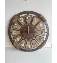 Ahşap Dekoratif Duvar Saati 50 cm