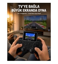 Mey İthalat® Retro Oyun Konsolu 520 Klasik Oyunlu Şarj Edilebilir El Konsolu
