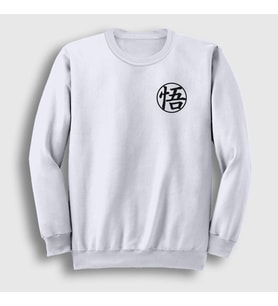 Presmono Unisex Beyaz Kanji Go Anime Dragon Ball Sweatshirt 236289tt (Beyaz)
