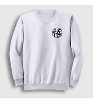 Presmono Unisex Beyaz Kanji Go Anime Dragon Ball Sweatshirt 236289tt (Beyaz)