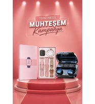 Northcity Akıllı Saat ve M10 Bluetooth Kulaklık Hediye Seti - 41mm AMOLED Ekran, 117 Spor Modu ve 16 Saat Pil Ömrü