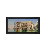 Manzara Temalı Kanvas Tablo 80 x 110 cm Siyah Çerçeve