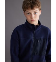 LCW Kids Lacivert Dik Yaka Polar Erkek Çocuk Hırka