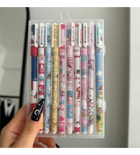 Hello Kitty Jel Renkli Tükenmez Kalem Seti 10'lu Arkadaşa Hediye