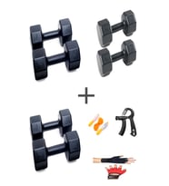 PS SPOR 3 ÇİFT DAMBIL SET 3 KG + 4 KG +5 KG + ELDİVEN AYARLANABİLİR SAYAÇLI YAY VE ATLAMA İPİ