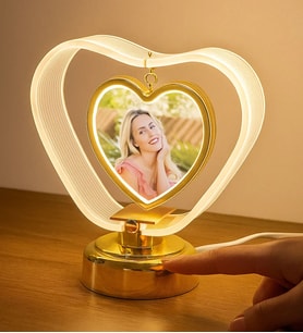 BK Gift Kişiye Özel Fotoğraflı Ledli Aşk Çemberi Fotoğraflı Abajur, Ev Hediyesi, Ofis Hediyesi, Sevgiliye Hediye