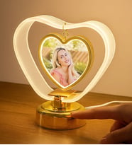 BK Gift Kişiye Özel Fotoğraflı Ledli Aşk Çemberi Fotoğraflı Abajur, Ev Hediyesi, Ofis Hediyesi, Sevgiliye Hediye