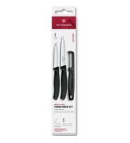 Victorinox 6.7113.33 Swiss Classic 3lü Bıçak ve Soyacak Set, Siyah