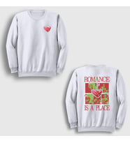 Presmono Unisex Beyaz Romance Is A Place Fontaines Dc Sırt Baskılı Sweatshirt 552278tt