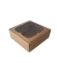 Çerçeveli Karton Kutu 9X9X3 CM (50 Adet)  Kraft