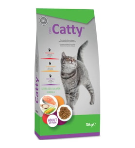 Catty Kısırlaştırılmış Kedi Maması Somonlu 15 Kg (Beyaz)