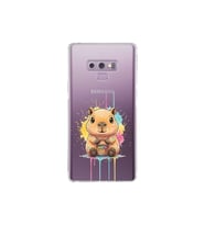 Samsung Galaxy Note 9 ile Uyumlu Splash Kapibara Tasarımlı Şeffaf Silikon Kılıf