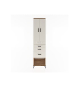 Hyperion Dolap 3 Raflı 4 Çekmeceli 2 Kapaklı 60x44x243 Çam-Aytaşı