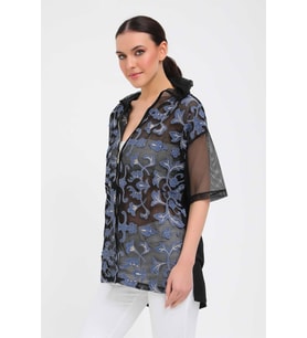 FİLE DETAYLI HIRKA SİYAH