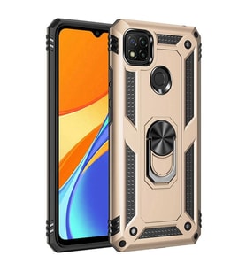 Xiaomi Redmi 9c Kılıf Sofya Yüzüklü Silikon Kapak - Gold