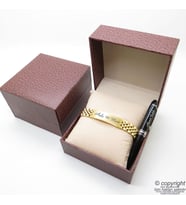 Kişiye Özel Full Gold Bileklik Unisex + İsme Özel Mini Cep Kalemi - Hediyelik Kutulu Set (Karışık)