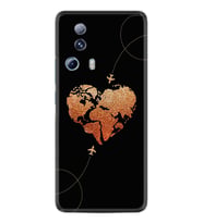 Xiaomi Mi 13 Lite Kılıf Silikon Desen Özel Seri Plane Heart 1721