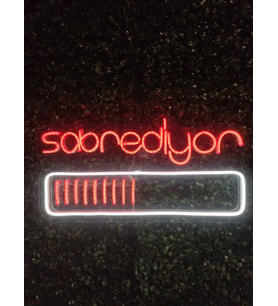 sabrediyor yazılı neon led tabela dekoratif aydınlatma(60x40cm)