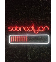 sabrediyor yazılı neon led tabela dekoratif aydınlatma(60x40cm)