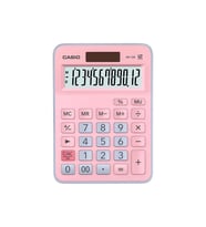 Casio Hesap Makinesi Masa Üstü 12 Hane Açık Pembe + Açık Mavi Hesap Makinası
