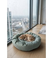 Rahat ve konforlu kedi ve köpek yatağı, kaliteli elyaf dolgu ile