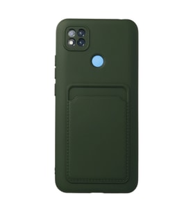 Xiaomi Redmi 9c Kılıf Kelvin Kartvizitli Silikon - Koyu Yeşil