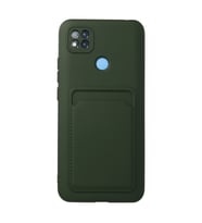 Xiaomi Redmi 9c Kılıf Kelvin Kartvizitli Silikon - Koyu Yeşil