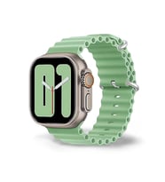 Cosmostech Akıllı Saat Watch için Uyumlu 42MM 44MM 45MM 49MM 1/2/3/4/5/6/se/7/8/ultra Akıllı Saat Silikon Kordon ve Kayışı Açık Yeşil