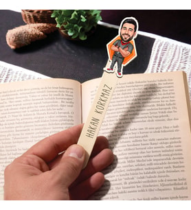 Kişiye Özel Hakem Karikatürlü Çubuk Kitap Ayracı