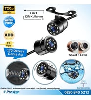 Navistar Ahd 720P 4 Pin Soketli Beyaz Ledli Kelebek Ve Tampon Uyumlu 6 Mt 4 Pin Kablolu Kamera