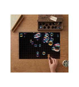Sabun Köpüğü Soyut Resim Tasarımı 240 parça Ahşap Puzzle Ahşap Kutuda MP02873