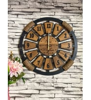Dekoratif Ahşap Duvar Saati 40 cm