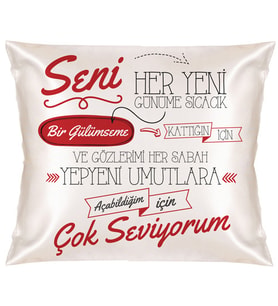 Sevgiliye En Güzel Umutlarım Hediye Yastık