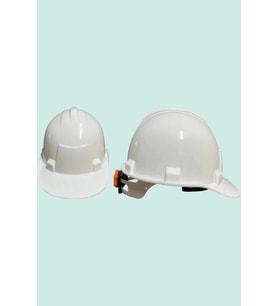 HDPE Baret EN 397 Standart İş Güvenliği Kaskı Kb580 Karam Vidalı (Beyaz)
