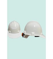 HDPE Baret EN 397 Standart İş Güvenliği Kaskı Kb580 Karam Vidalı (Beyaz)