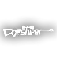 Sniper Sticker 17x17 Cm Beyaz