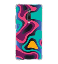 Xiaomi Mi 9T Pro Köşe Korumalı Antişok Kapak Renkli Desen Tasarımlı Şeffaf Silikon Kılıf