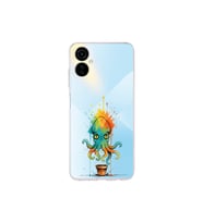 Tecno Camon 19 Neo ile uyumlu Splash ahtapot tasarımlı şeffaf silikon kılıf