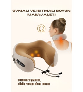 Ovmalı ve Isıtmalı Boyun Masaj Yastığı – Seyahat ve Ev Kullanımı İçin İdeal