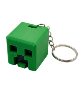 3D Baskı Minecraft Creeper Figürlü Anahtarlık - Oyuncu (Gamer) Çanta ve Anahtar Aksesuarı